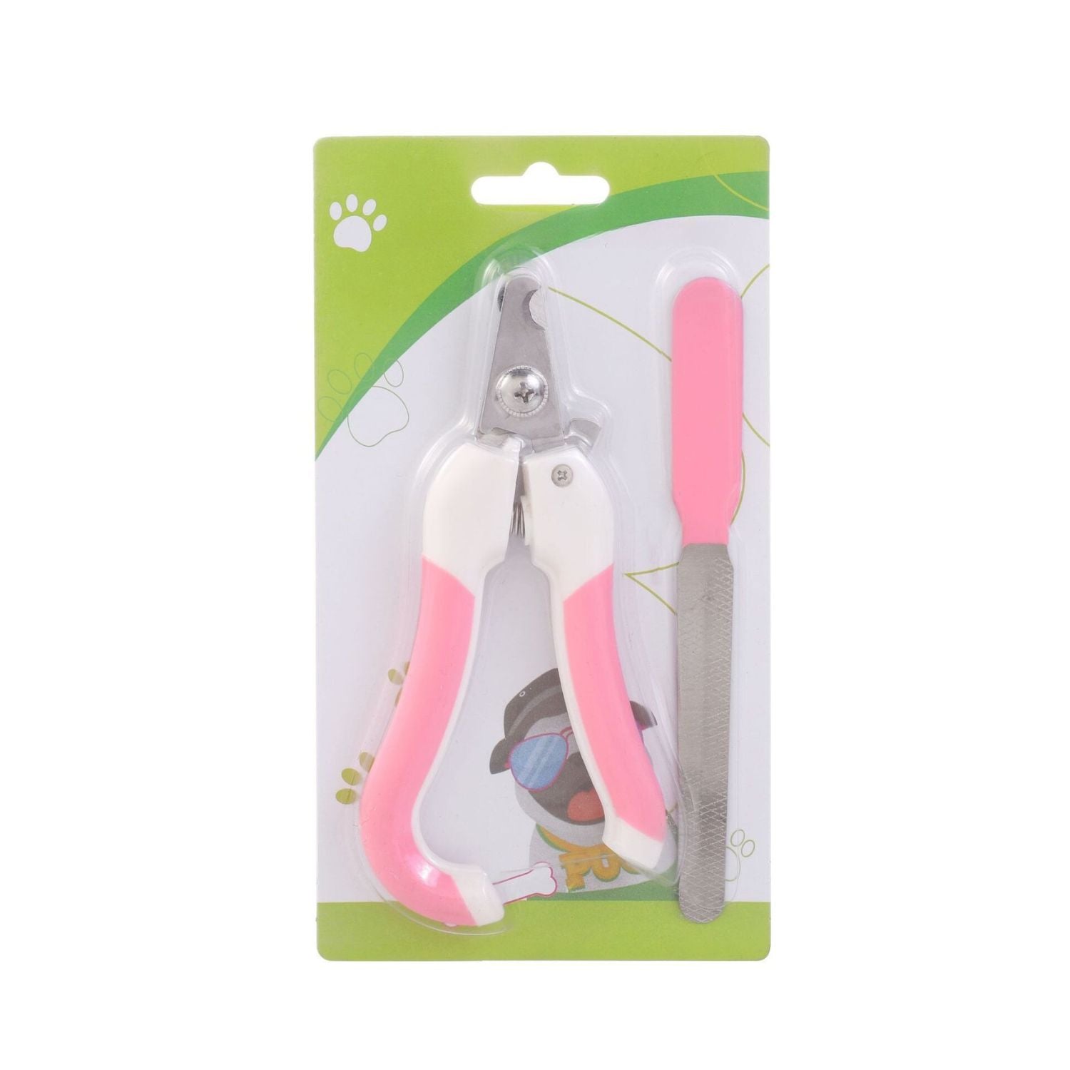 honden en kattennagelknipper compact roze